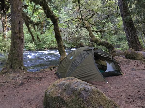 Campsite near river